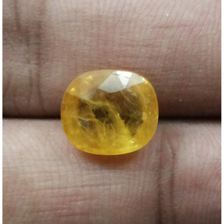 6.62 Ratti Natural yellow sapphire with Govt Lab Certificate-(5100)