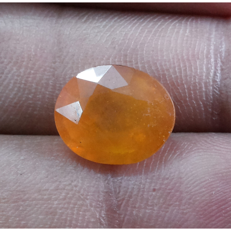 6.54 Ratti Natural yellow sapphire with Govt Lab Certificate
