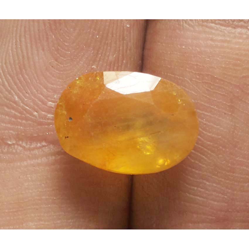 7.061 Ratti Natural yellow sapphire with Govt Lab Certificate-(1100)