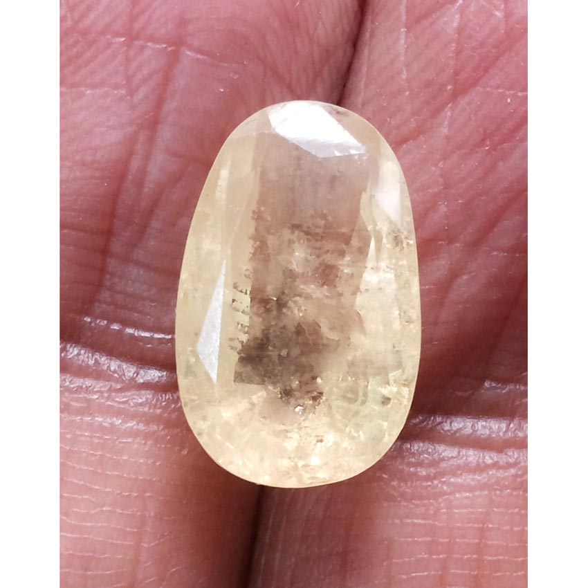 7.47 Ratti Natural yellow sapphire with Govt Lab Certificate-(8100)