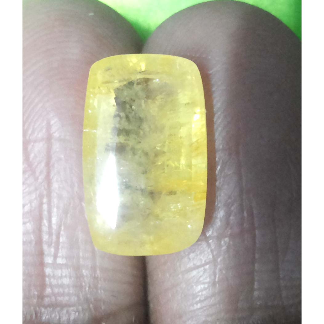 7.78 Ratti Natural yellow sapphire with Govt Lab Certificate-(6100)