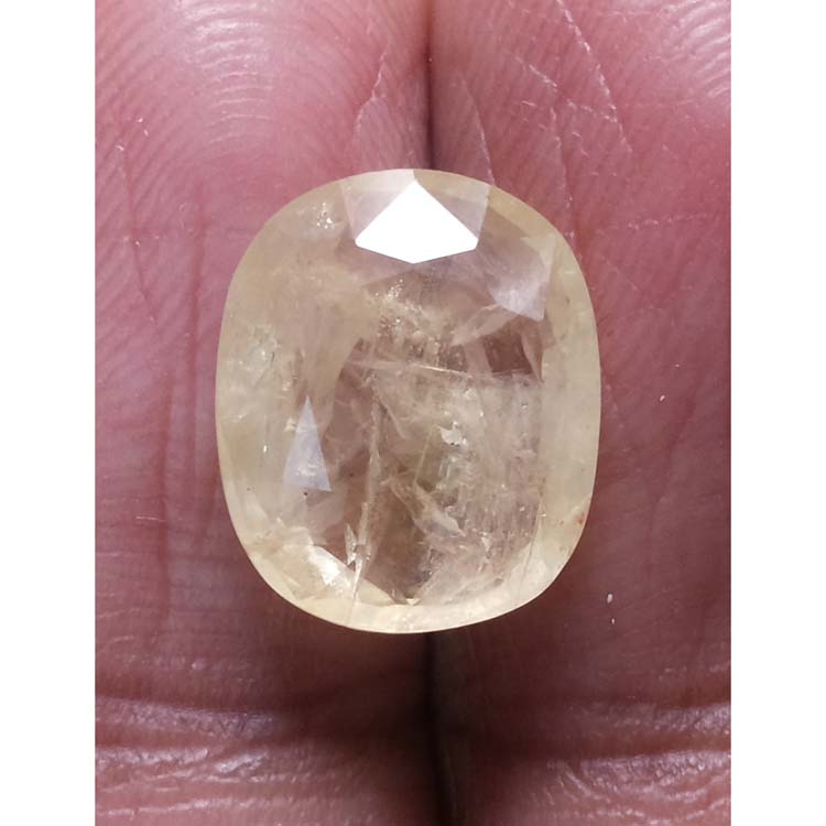 6.69 Ratti Natural yellow sapphire with Govt Lab Certificate-(4100)