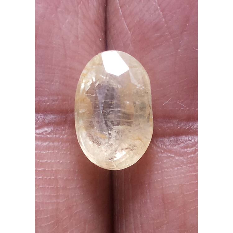 3.54 Ratti Natural yellow sapphire with Govt Lab Certificate-(12210)