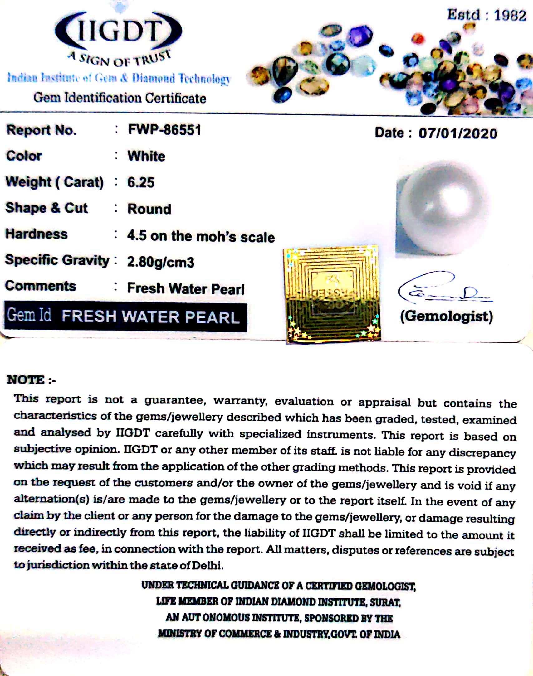 6.94 Ratti Fresh Water Pearl (277)