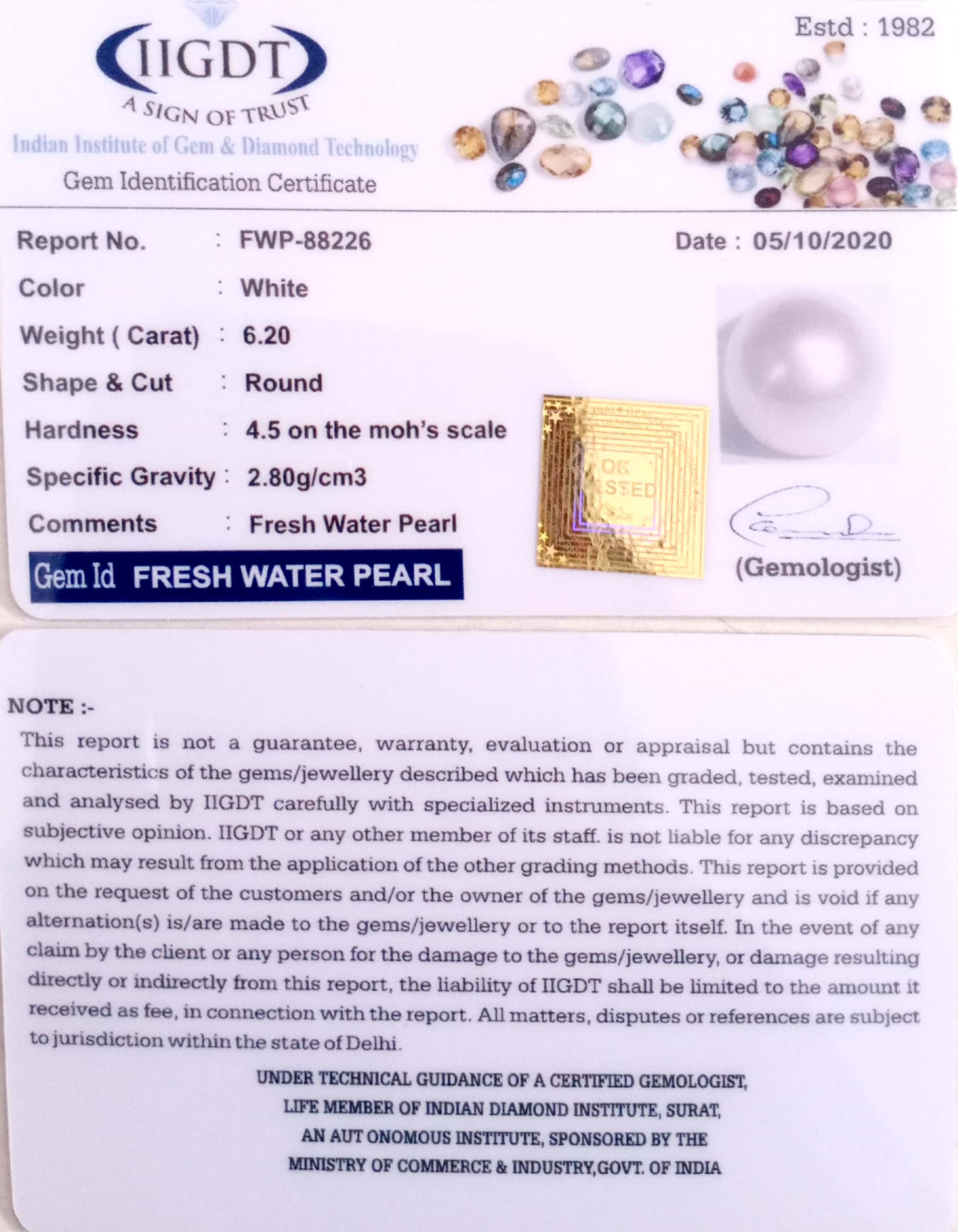 6.88 Ratti Fresh Water Pearl (277)