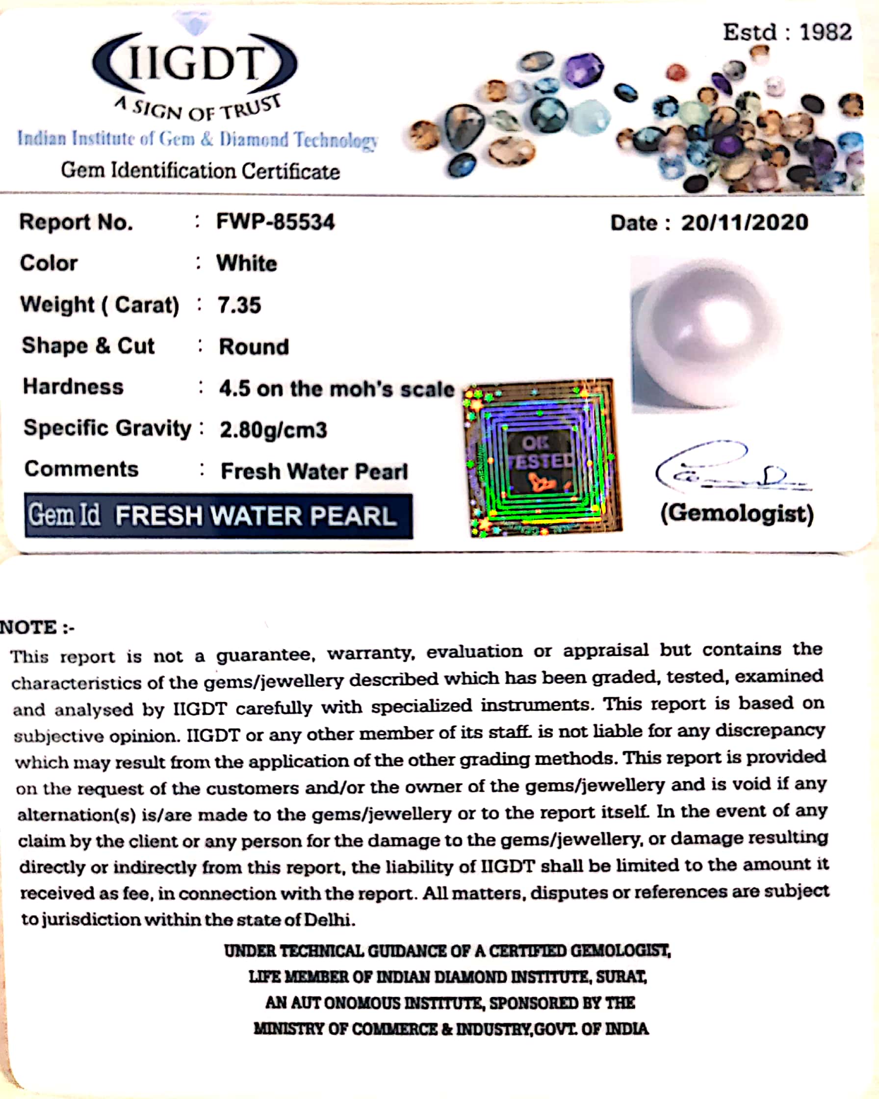 8.15 Ratti Fresh Water Pearl (277)
