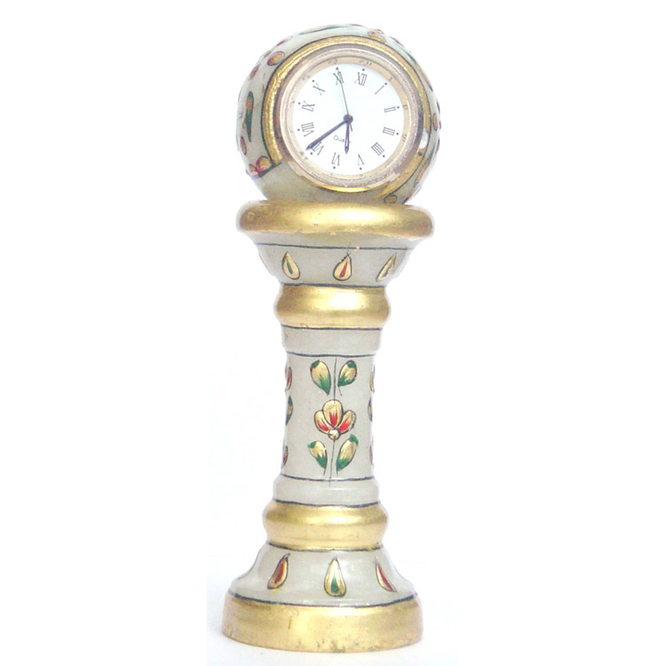 GOLD PAINTED - MARBLE CLOCKS