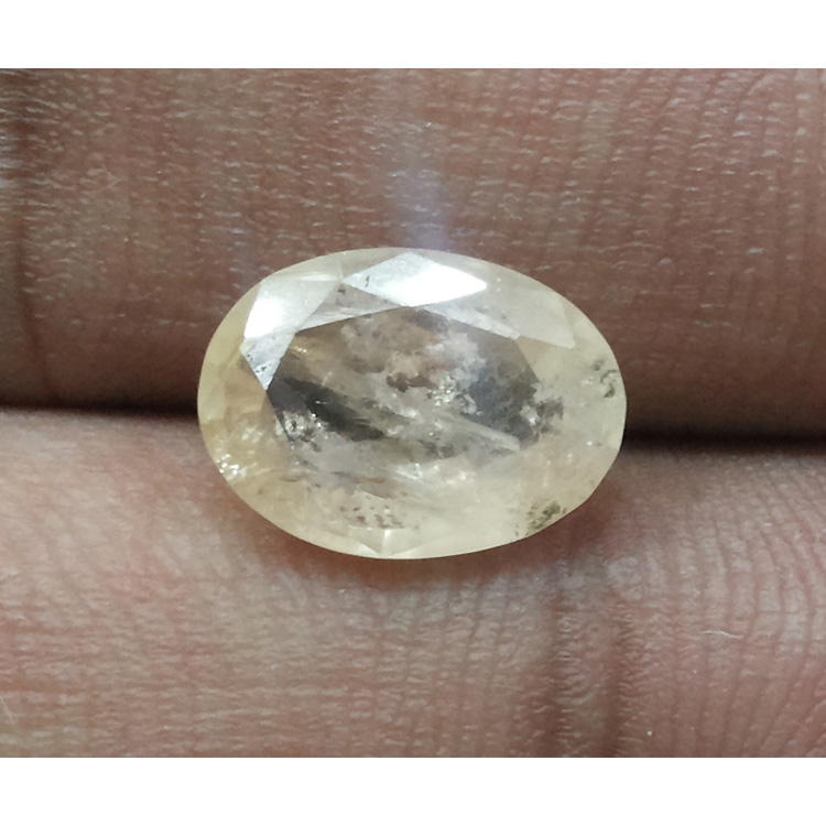 3.68 Ratti Natural yellow sapphire with Govt Lab Certificate-(4100)