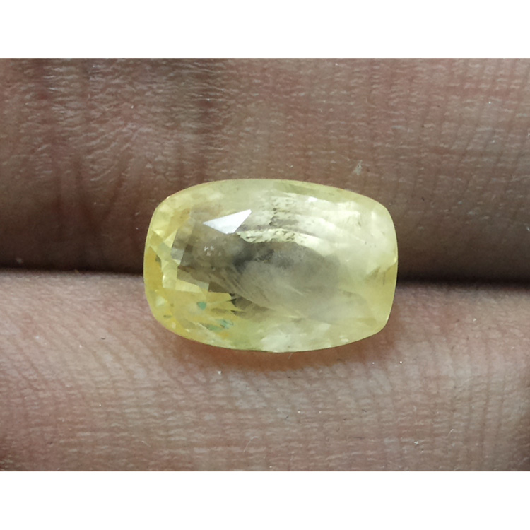 5.72 Ratti Natural yellow sapphire with Govt Lab Certificate-(11000)