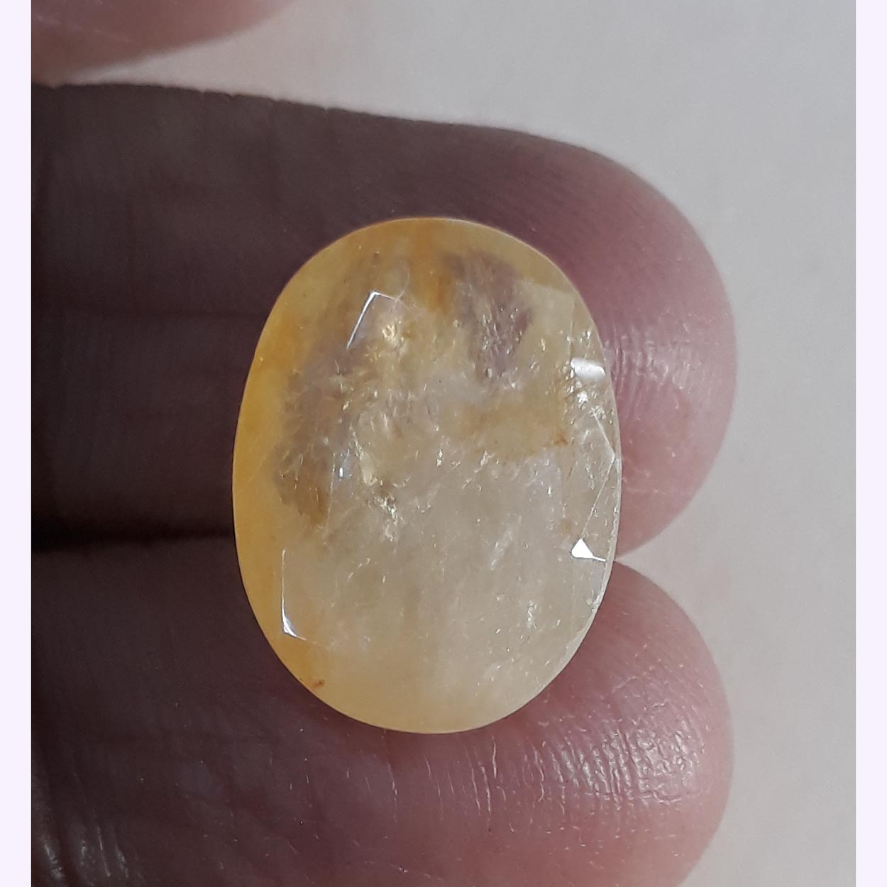 13.51 Ratti Yellow Sapphire with Govt Lab Certificate-(4100)