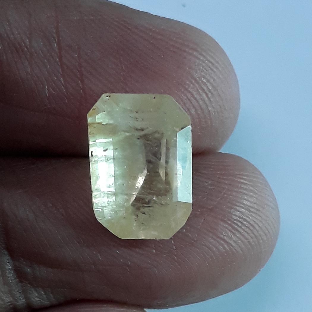 5.60 Ratti  Natural yellow sapphire with Govt Lab Certificate