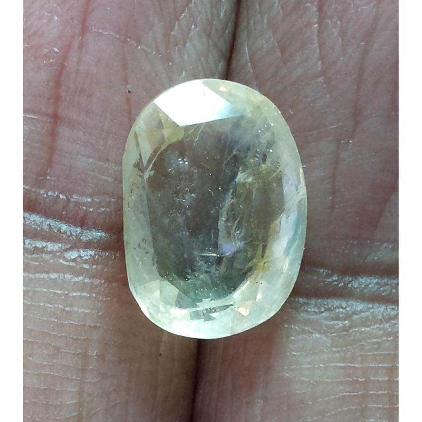 7.02 Natural yellow sapphire with Govt Lab Certified-(16650)