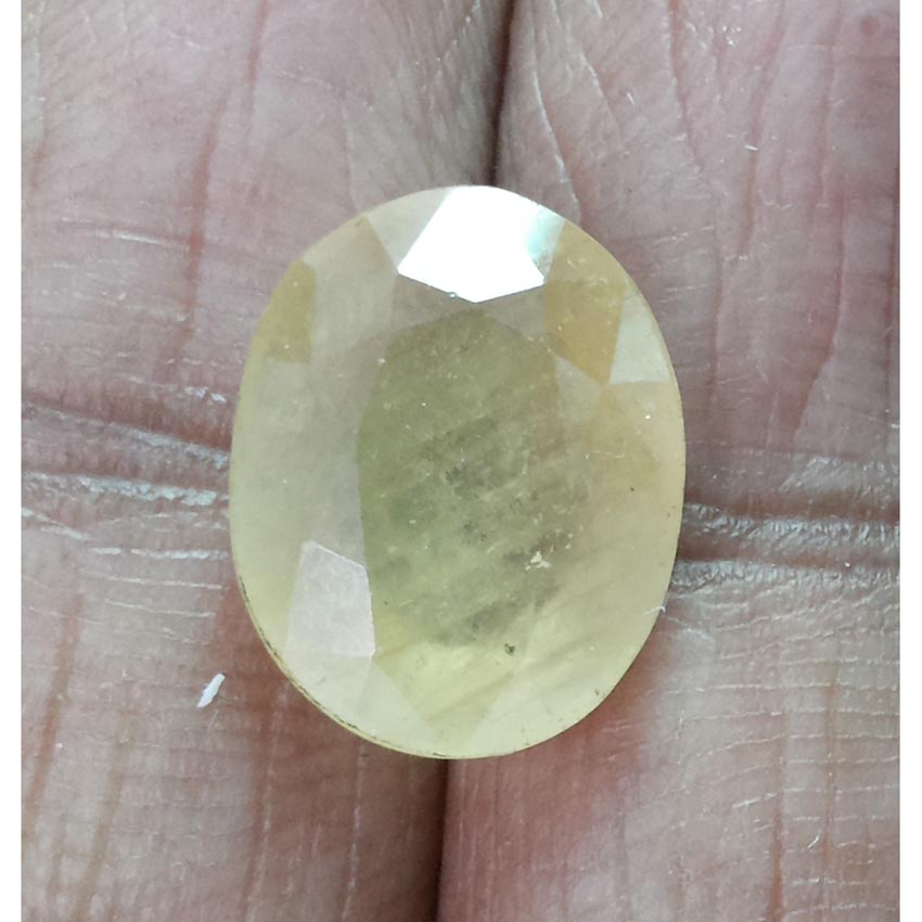 8.76 Natural yellow sapphire with Govt Lab Certified-(2100)