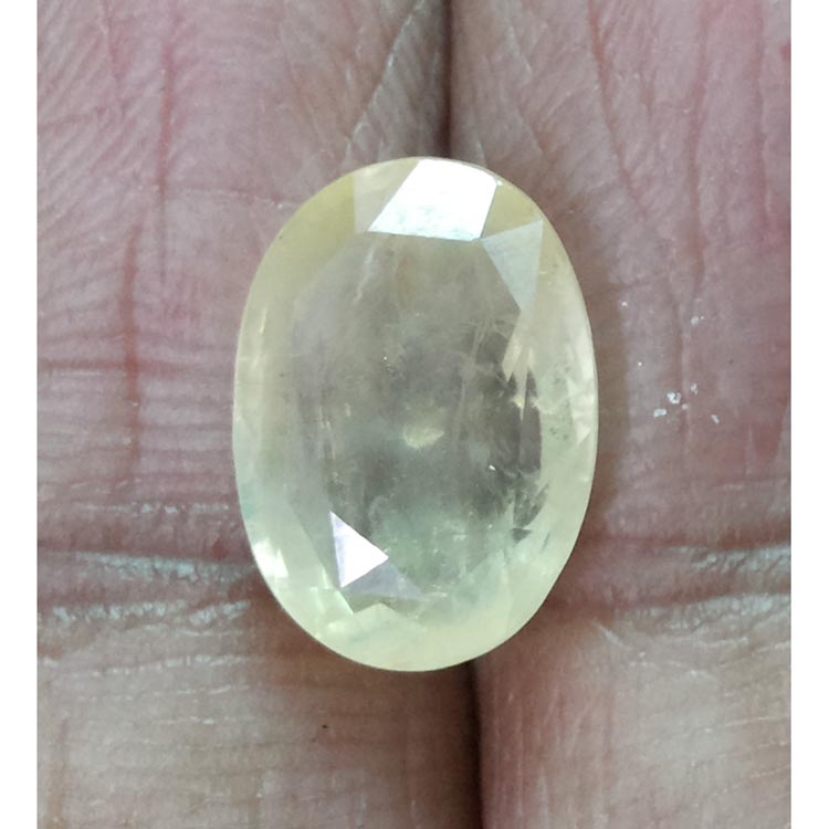 6.54 Natural yellow sapphire with Govt Lab Certified-(8100)