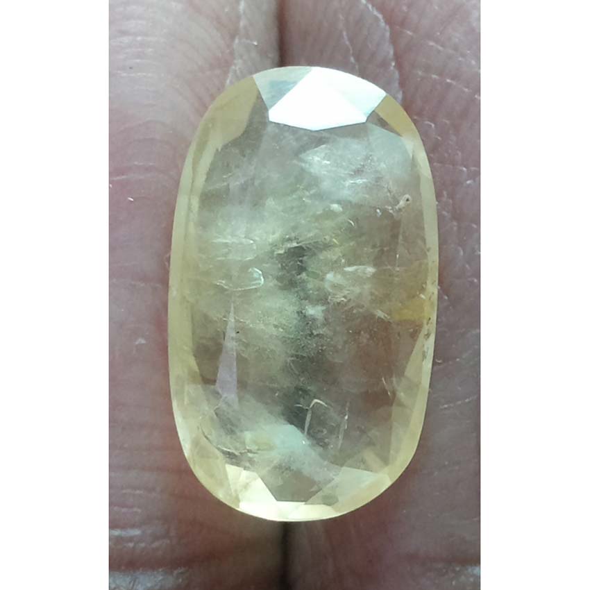 4.81 NATURAL yellow sapphire with Govt Lab Certified-(6100)