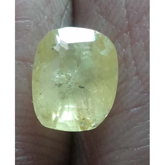 3.13 NATURAL yellow sapphire with Govt Lab Certified-(4100)