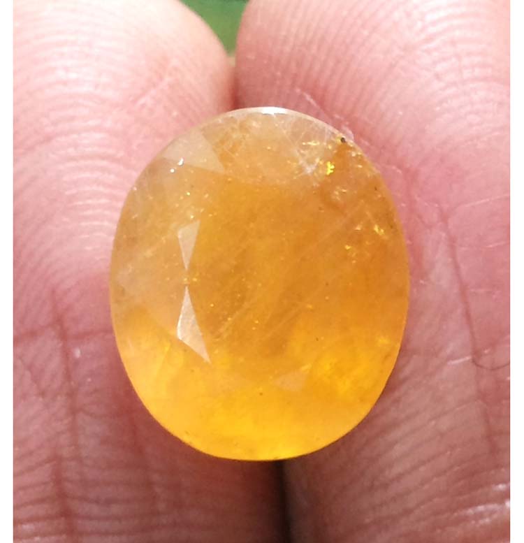 8.92 Ratti  Natural yellow sapphire with Govt Lab Certificate-(3100)