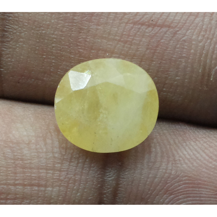 6.64 Ratti Natural yellow sapphire with Govt Lab Certificate-(4551)