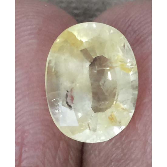 5.62 Ratti  Natural yellow sapphire with Govt Lab Certificate-(23310)