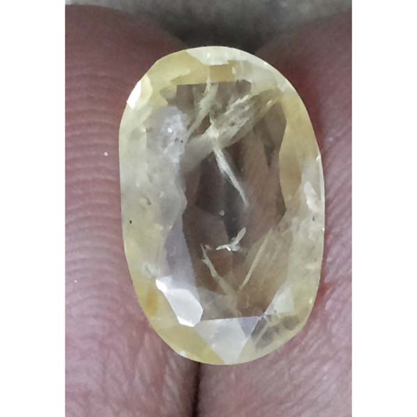 4.57 Ratti  Natural yellow sapphire with Govt Lab Certificate-(16650)