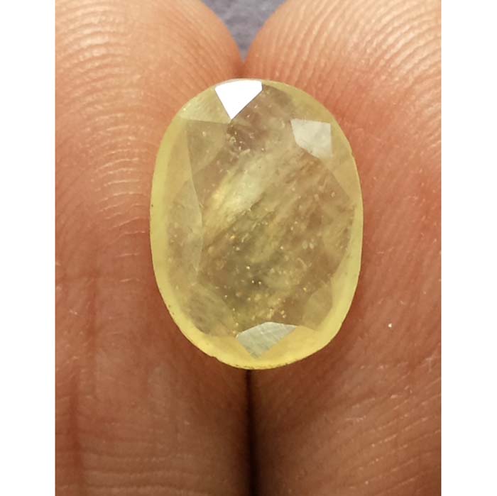 3.83 Ratti  yellow sapphire with Govt Lab Certificate-(2100)