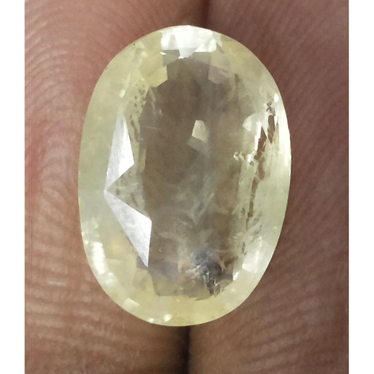 6.37 Ratti  yellow sapphire with Govt Lab Certificate-(11000)