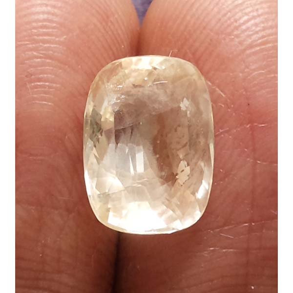 5.96 Ratti  Natural yellow sapphire with Govt Lab Certificate-(15000)