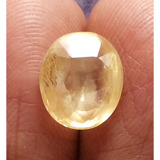 4.57 Ratti  Natural yellow sapphire with Govt Lab Certificate-(45510)