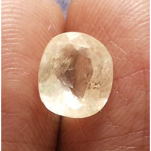 3.37 Ratti  Natural yellow sapphire with Govt Lab Certificate-(16650)