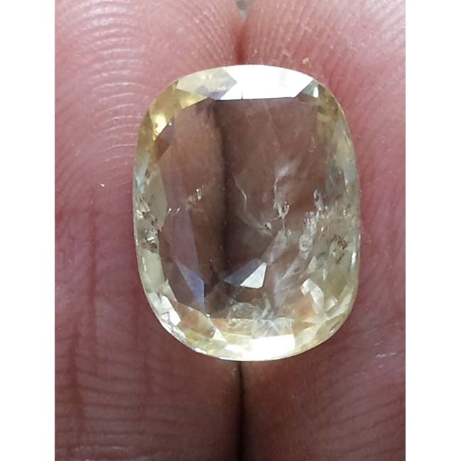 6.74 Ratti  Natural yellow sapphire with Govt Lab Certificate-(16650)