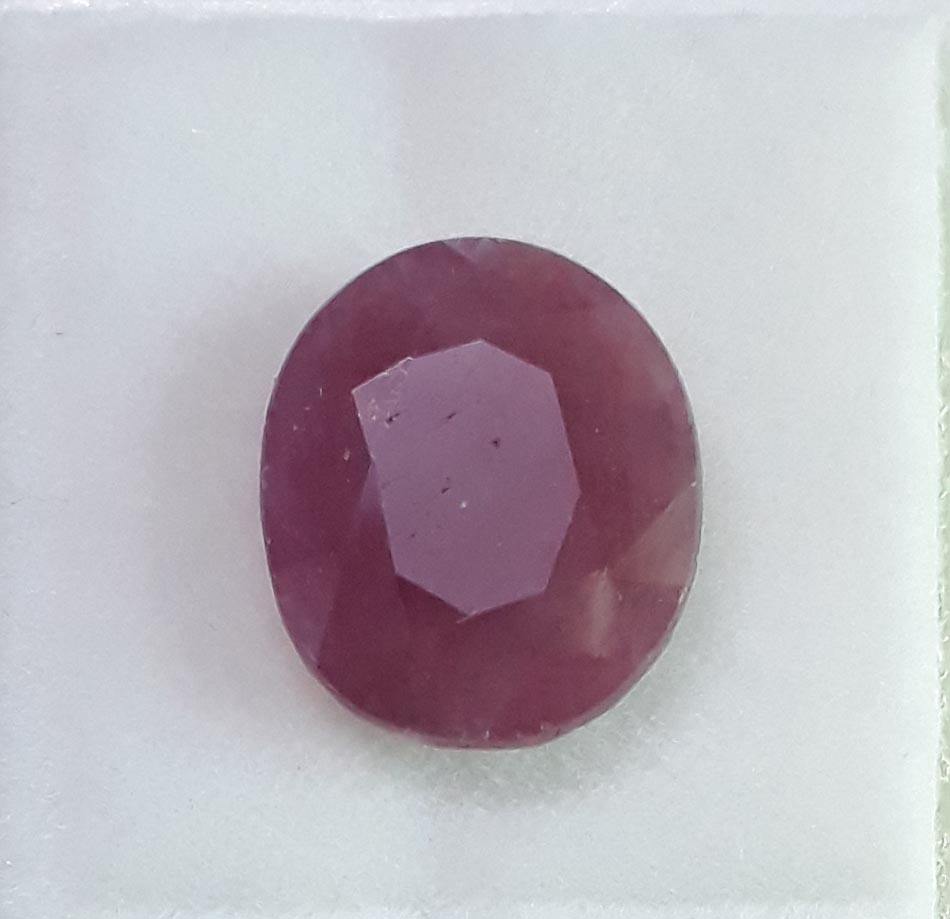 7.71 Ratti Natural New Burma Ruby with Govt. Lab Certificate